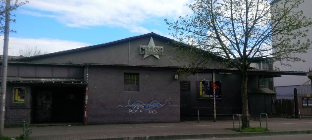 Crash, Drifters, Schnewelinstr. 7, Disko, Club, Eingang, Tag, Vordach, Haus, Zaun