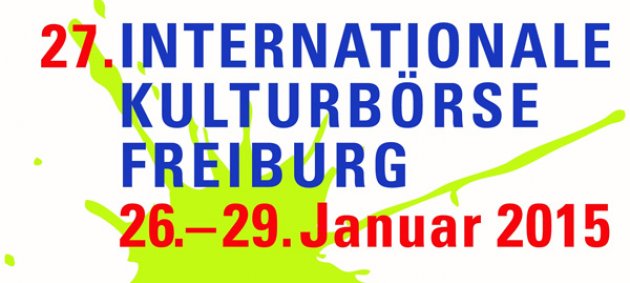 Weisser Hintergrund, grüner Klecks Farbe, 27. Internationale Kulturbörse Freiburg, 26.-29. Januar