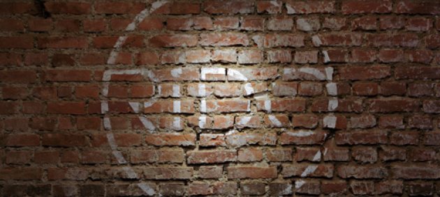 Backsteine, rot, weißer Kreis, RIDO, 