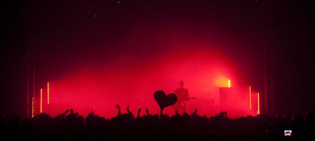 Bühne, Menschen, Nebel, Konzert, Rotes Licht, Herz