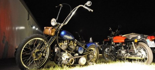 Motorrad, Harley Davidson, United Cycle Run, Nachts