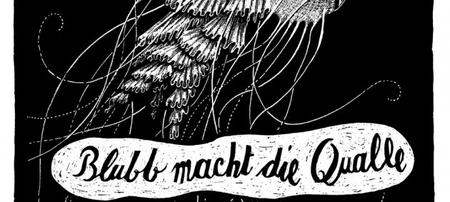 Blubb macht die Qualle, Schwarz / weiß, qualle, Blubb 