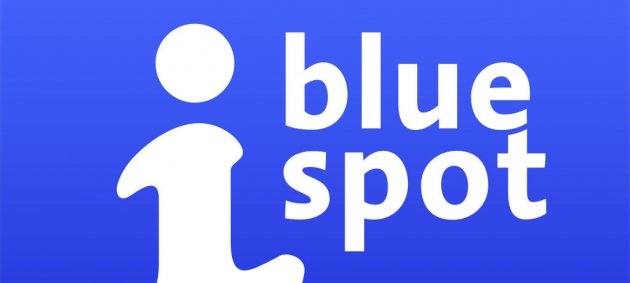 Blue Spot, Wall AG, WiFi, WLan, blauer Hintergrund, weiße Schrift